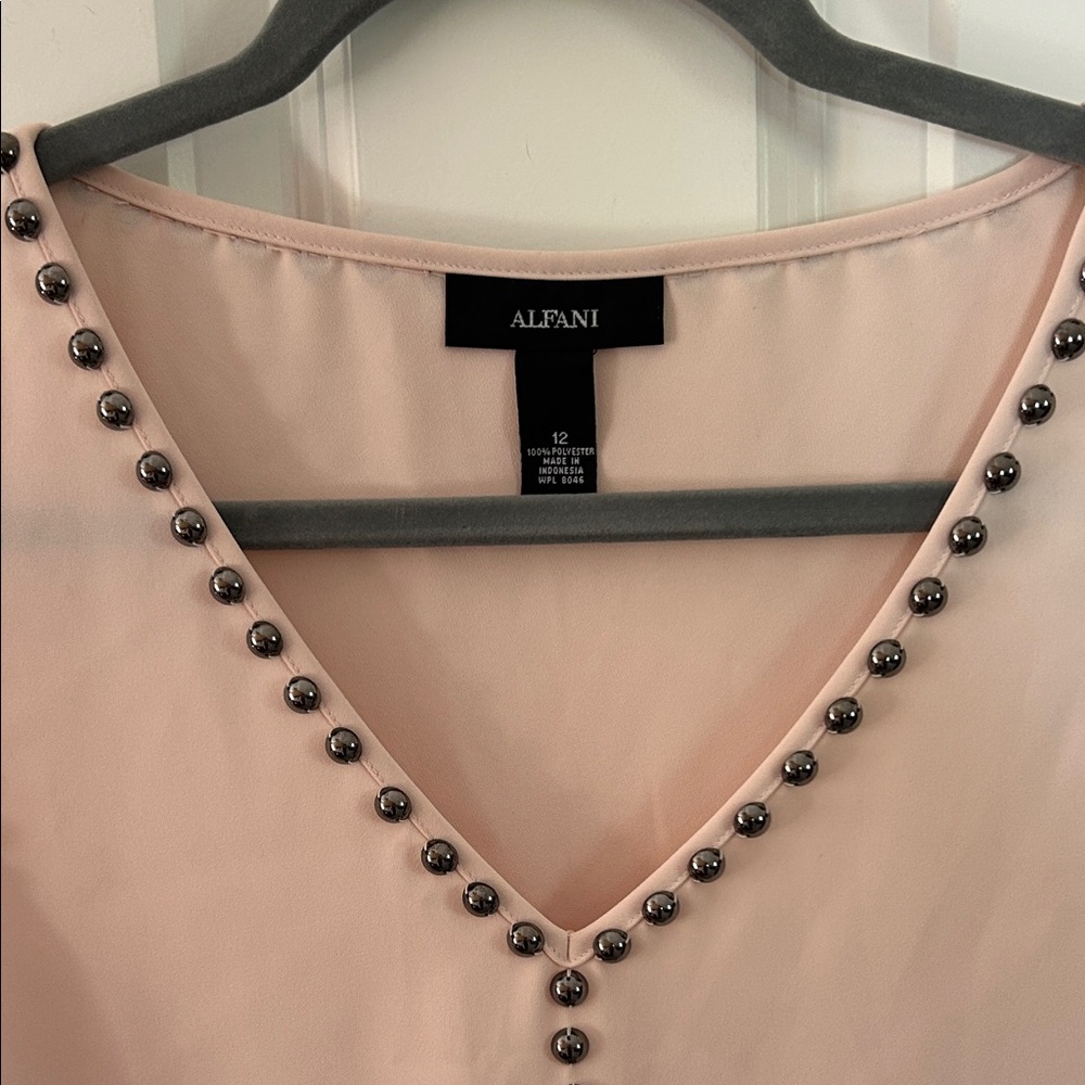 Alfani Blush Studded Tank Top - Picture 2 of 4
